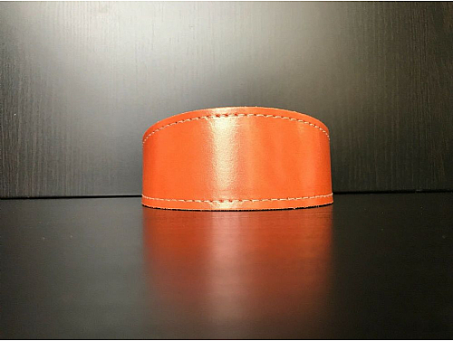 Felt Lined Carrot - Whippet Leather Collar - Size M